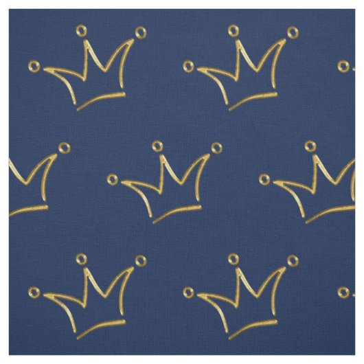 Funny Crown gold + je rug. en tekst Stof (Swatch)