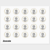 Funny Crown gold & KEEP CALM + text Ronde Sticker (Vel)