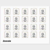 Funny Crown gold & KEEP CALM + text Vierkante Sticker (Vel)