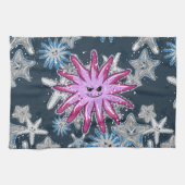 Funny Crown-of-Thorns Starfish with a smirk Theedoek (Horizontaal)