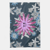 Funny Crown-of-Thorns Starfish with a smirk Theedoek (Verticaal)