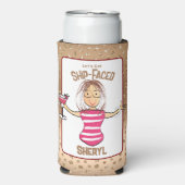 Funny Cruise Beach Girly Vakantie voor haar Drink Seltzer Blikjeskoeler (Seltzer Voorkant)