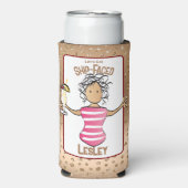 Funny Cruise Beach Vacation for her Foam Drink Seltzer Blikjeskoeler (Seltzer Voorkant)