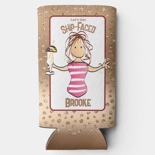 Funny Cruise Beach Vacking for her Tropical Seltzer Blikjeskoeler (Achterkant)