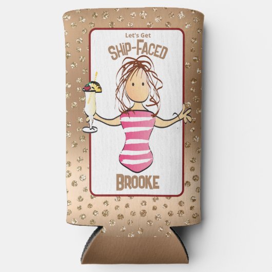 Funny Cruise Beach Vacking for her Tropical Seltzer Blikjeskoeler (Voorkant)