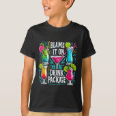 Funny Cruise Blame It On The Drink Package Family  T-shirt (Voorkant)