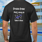 Funny Cruise Crew Dive Black Personalize T-shirt