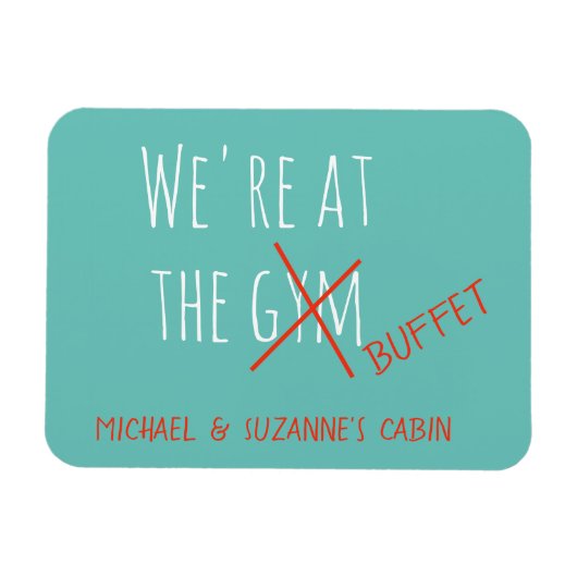 Funny Cruise Deurenteller aan de Gym Buffet Magneet (Horizontaal)