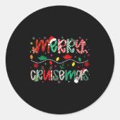 Funny Cruise Lover Merry Cruisemas Christmas Famil Ronde Sticker (Voorkant)