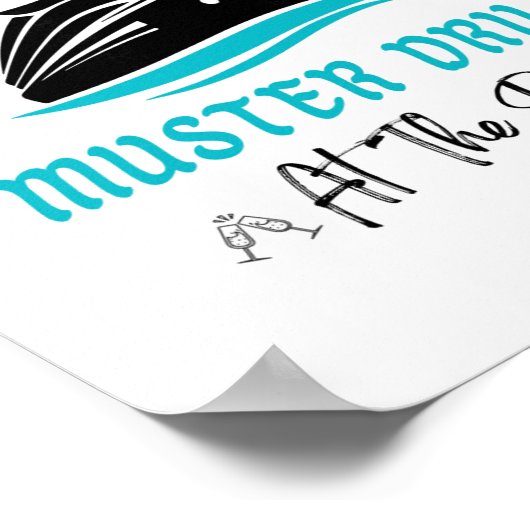 Funny Cruise Muster Drill Drinking Design  Poster (Hoek)