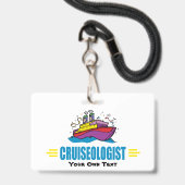 Funny Cruise Ship Badge (Achterkant met lanyard)