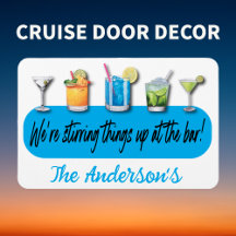 Funny Cruise Ship Booze Deurdecor