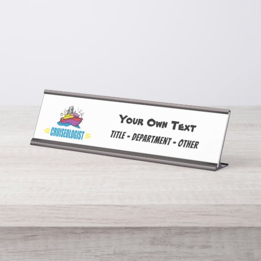 Funny Cruise Ship Bureau Naambordje (Voorkant)