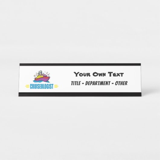 Funny Cruise Ship Bureau Naambordje (Voorkant)