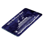 Funny Cruise Ship Cabin Stateroom Deurmarker Blue Magneet (Linkerzijde)