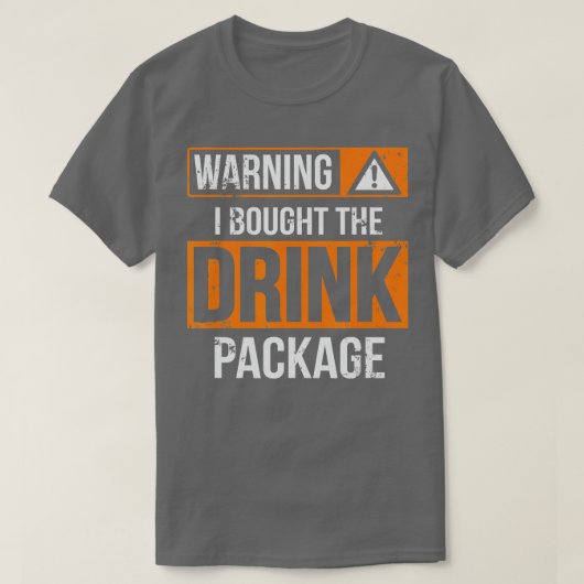 Funny Cruise Ship Caribbean Vacation Drink Packag T-shirt (Design voorkant)