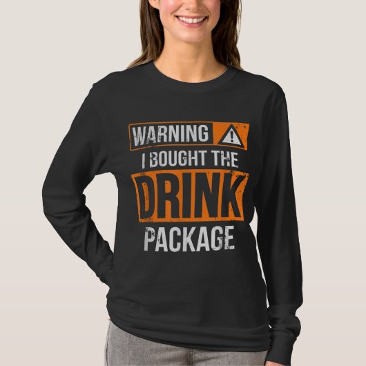 Funny Cruise Ship Caribbean Vacation Drink Package T-shirt (Voorkant)