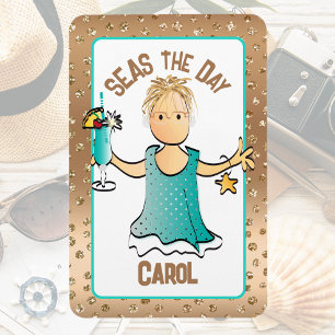 Funny Cruise Ship door Zeeen de Dag Roos Gold Magneet