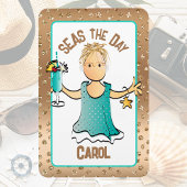 Funny Cruise Ship door Zeeen de Dag Roos Gold Magneet