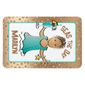 Funny Cruise Ship door Zeeen overdag Magneet (Horizontaal)