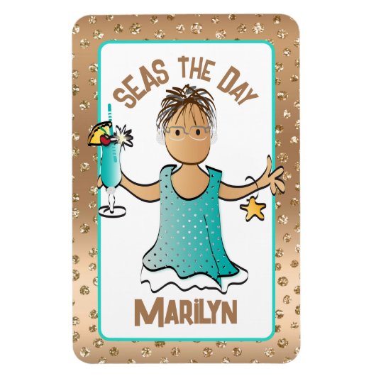 Funny Cruise Ship door Zeeen overdag Magneet (Verticaal)