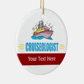 Funny Cruise Ship Keramisch Ornament (Rechts)