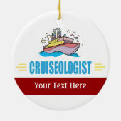 Funny Cruise Ship Keramisch Ornament (Achterkant)
