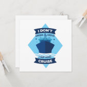 Funny Cruise Ship Quote Kaart (Voorkant / Achterkant in situ)