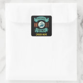 Funny Cruise Ship Quote Vierkante Sticker (Tas)