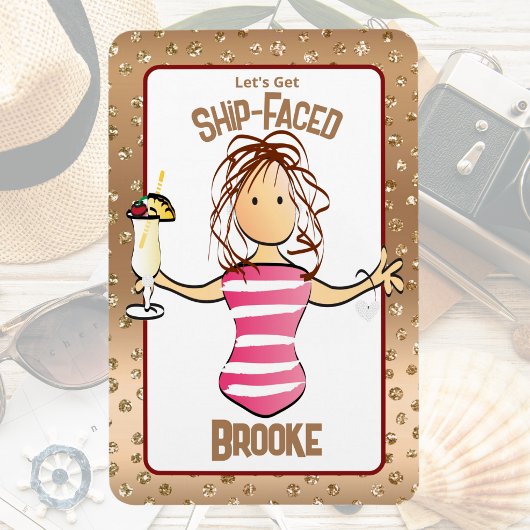 Funny Cruise Shipdeur voor haar Drink Magneet