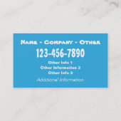 Funny Cruise Shivel Fan Visitekaartje (Achterkant)