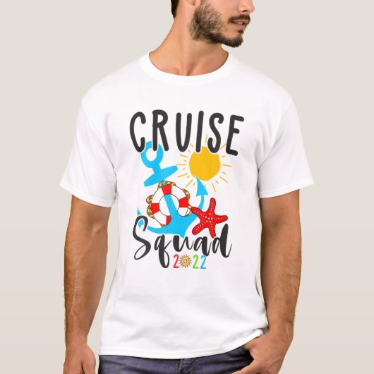 Funny Cruise Squad 2022 Sailing Crupical T-shirt (Voorkant)