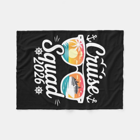 Funny Cruise Squad 2026 Summer Vacation Matching F Fleece Deken (Voorkant (Horizontaal))
