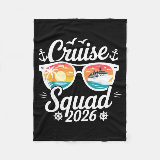Funny Cruise Squad 2026 Summer Vacation Matching F Fleece Deken (Voorkant)