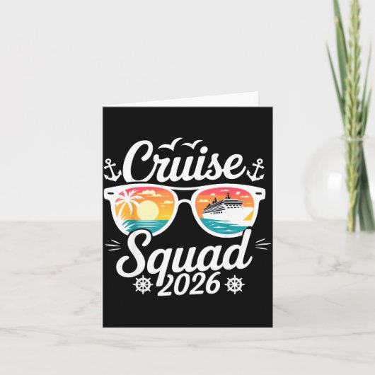 Funny Cruise Squad 2026 Summer Vacation Matching F Kaart (Voorkant)