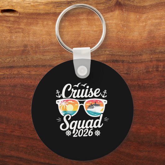 Funny Cruise Squad 2026 Summer Vacation Matching F Sleutelhanger (Voorkant)