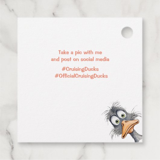 Funny Cruising Duck Label (Achterkant)