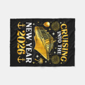 Funny Cruising Into 2026 New Year Matching Family  Fleece Deken (Voorkant (Horizontaal))