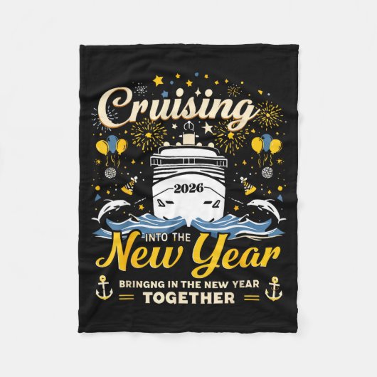 Funny Cruising Into 2026 New Year Matching Family  Fleece Deken (Voorkant)