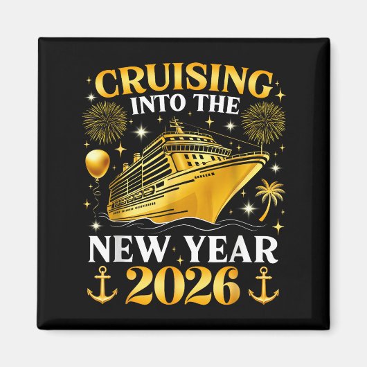 Funny Cruising Into 2026 New Year Matching Family  Magneet (Voorkant)