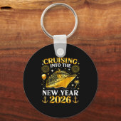 Funny Cruising Into 2026 New Year Matching Family  Sleutelhanger (Voorkant)