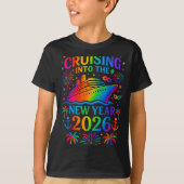 Funny Cruising Into 2026 New Year Ship Vacation Fa T-shirt (Voorkant)