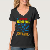 Funny Crunching Numbers is Mijn Cardio Wiskunde Te T-shirt (Voorkant)