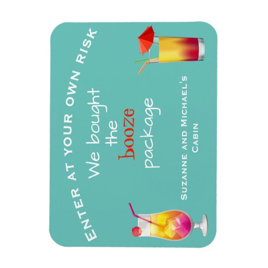 Funny Cruse Deuren Gepersonaliseerde Booze Package Magneet (Verticaal)