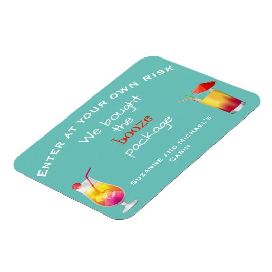 Funny Cruse Deuren Gepersonaliseerde Booze Package Magneet (Linkerzijde)