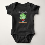 Funny Crying Alien Baby "Ordering Dinner" Romper (Voorkant)