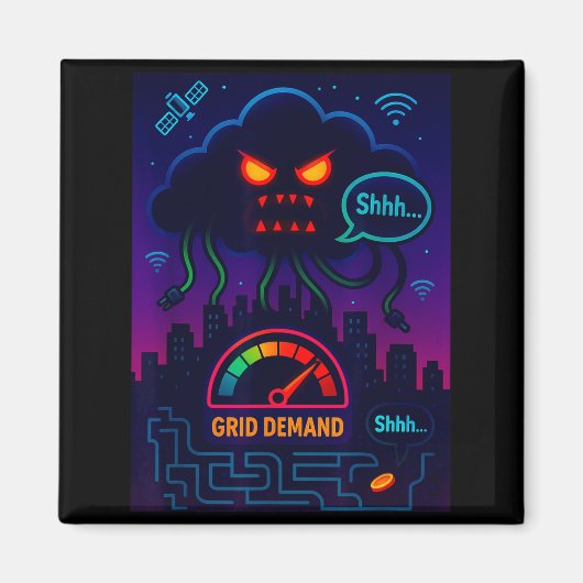 Funny Crypto Energy Environmental Satire Gift  Magneet (Voorkant)