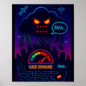 Funny Crypto Energy Environmental Satire Gift  Poster (Voorkant)