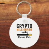Funny crypto Millionaire Loading please wait trade Sleutelhanger (Voorkant)