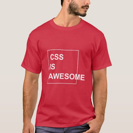 Funny CSS is Geweldige Nerdy T-shirt (Voorkant)